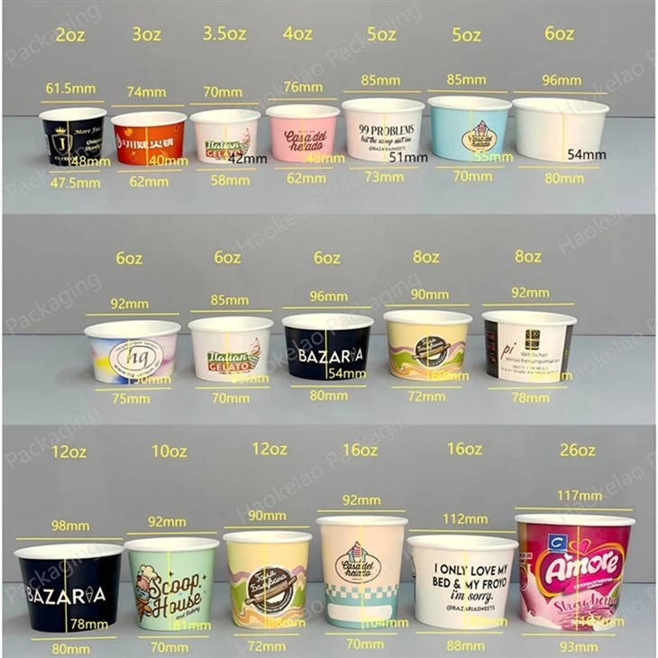 130ml Custom Ice Cream Paper Cup For Ice Cream Store 130ml Custom Ice Cream Paper Cup For Ice Cream Store